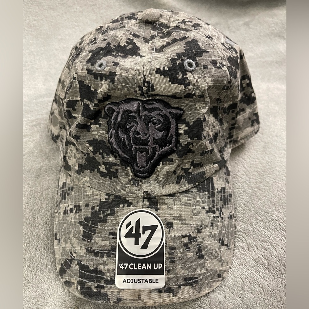 ‘47 Clean Up Digital Camo Chicago Bears Adjustable Hat